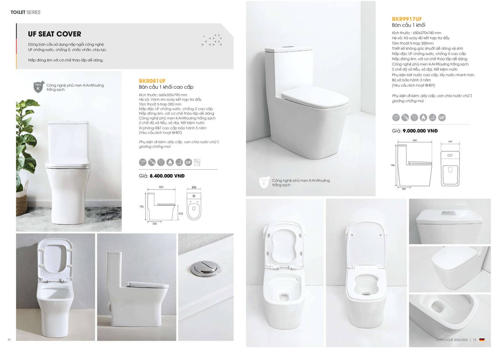 Catalogue và Bảng giá Thiết bị vệ sinh KOREST mới nhất 2024 /Page 6